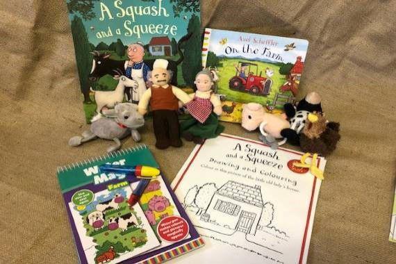 Squash and a squeeze story sack