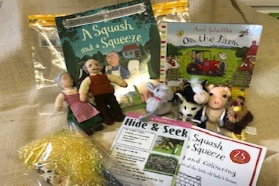 picture of the book with the puppets that accompany the story