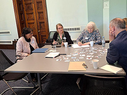 Board members at the Self-Advocates and Carers meeting 23rd April 2026 sitting around a table