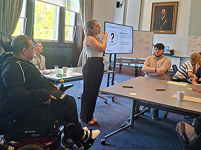 A presenter at the Self-Advocates and Carers meeting 23rd April 2026