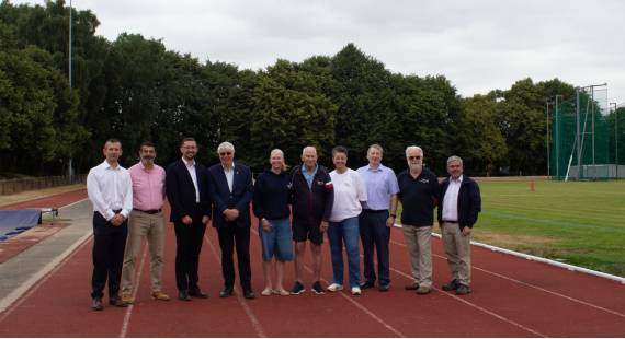 1)	Dominic Crisp, Director of Operations at Everybody, Richard Jones, Senior Area Manager at Everybody, Crewe and Nantwich MP Connor Naismith, Tony Davison, chair of Crewe Town Board, Victoria Consterdine, coach at Crewe and Nantwich Athletic Club, John C