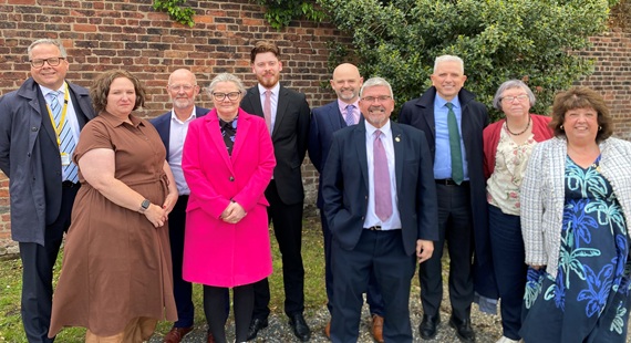 Cheshire East Council's 10 cabinet members standing outside together