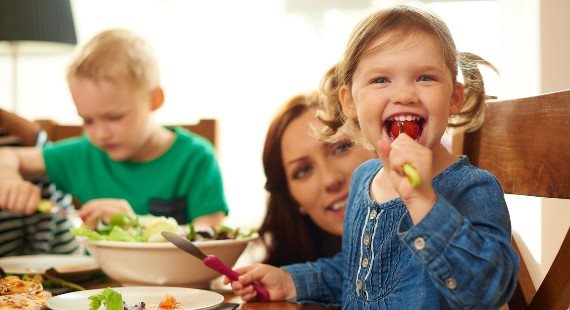 Child eating healthy meal