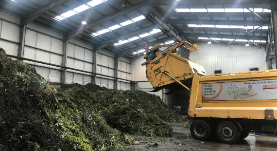 Inside the composting plant at Middlewich