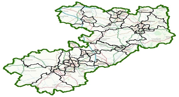 Electoral Review - ward map of Cheshire East May 2025
