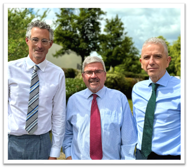 LtoR: Chief executive Rob Polkinghorne, leader of Cheshire East Council Nick Mannion, deputy leader of Cheshire East Council Michael Gorman