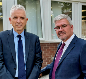 LtoR Deputy Leader of Cheshire East Council, Cllr Michael Gorman and Leader of Cheshire East Council, Cllr Nick Mannion