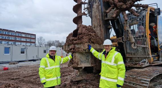 Councillor Nick Mannion, chair of Cheshire East Council's economy and growth committee, with Malcolm Wilcox, director of Cordwell Property Group