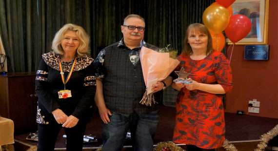 Stephen and Liz Benson with Cllr Carol Bulman