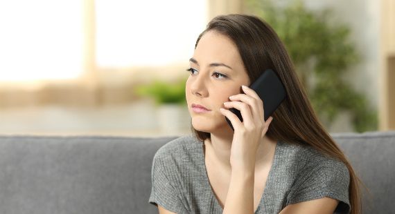 Woman on phone