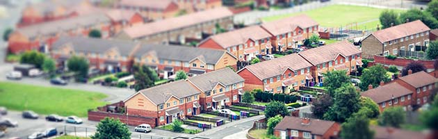 Houses in a housing estate