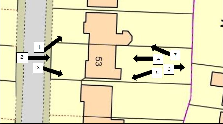 site plan showing where photographs were taken from