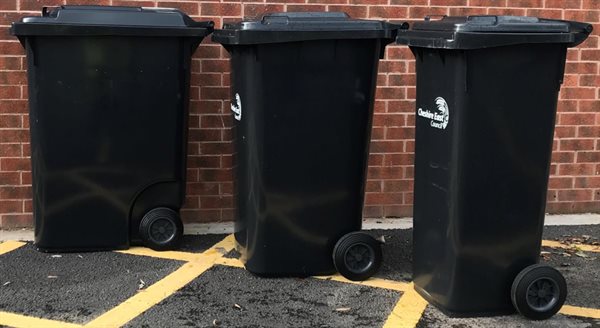 Three sizes of bins