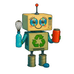 Whizzy the recycled robot